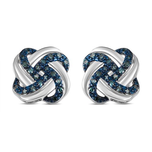 Blaue Diamant-Ohrstecker - 0,20 ct. image number 0