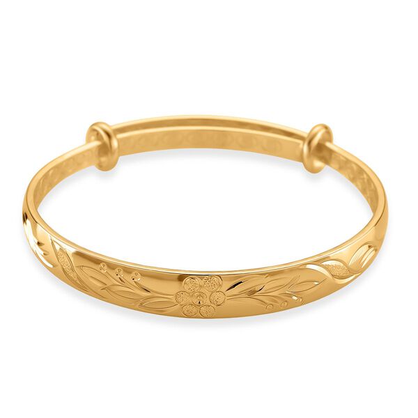 Flexibler Armreif, Klassischer Bangle Still, Messing, Goldfarben image number 0