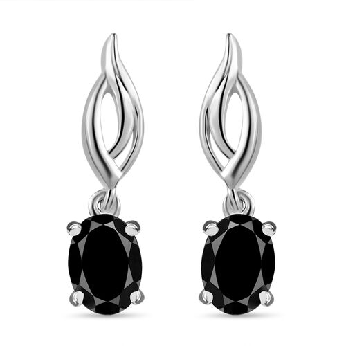 Schwarze Spinell Ohrringe, 925 Silber ca. 1,93 ct image number 0