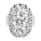 LUSTRO STELLA- Weißer Zirkonia Ring 925 Silber rhodiniert (Größe 16.00)