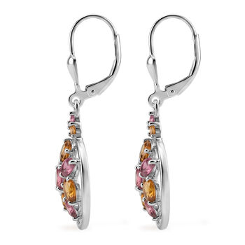 D'Joy AA Mehrfarbig-Turmalin Ohrringe 925 Silber Rhodiniert ca. 2,71 ct.