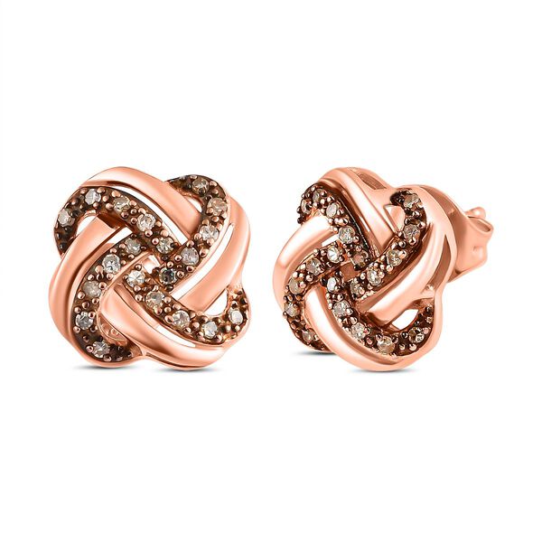 Nat&uuml;rliche Champagner-Diamant-Ohrstecker - 0,20 ct. image number 4