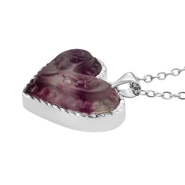 Mehrfarbiger Fluorit Schmuckset ca. 50 cm 316L Edelstahl ca. 20.00 ct image number 3