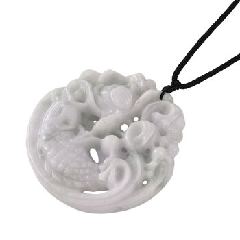 Wei&szlig;e Jade Halskette Flexibles (ca. 70 cm) ca. 270,00 ct.