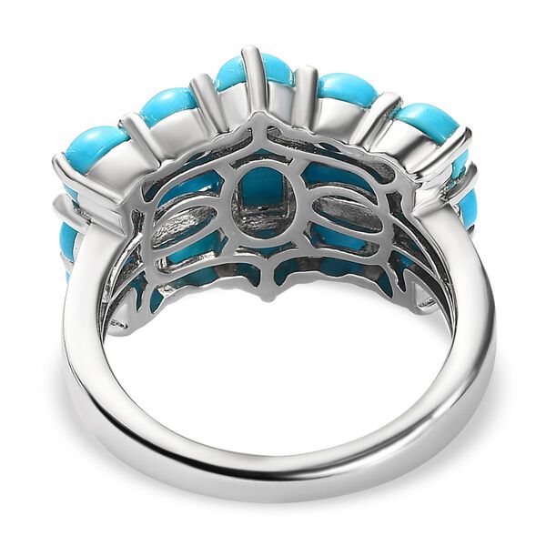 Amerikanischer, nat&uuml;rlicher Sleeping Beauty T&uuml;rkis Bootsring - 4,62 ct. image number 6