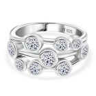 J Francis gefertigt mit SWAROVSKI Zirkonia Ring 925 Silber rhodiniert (Größe 17.00)