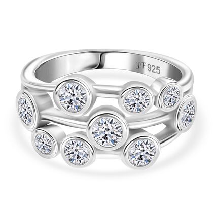 J Francis gefertigt mit SWAROVSKI Zirkonia Ring 925 Silber rhodiniert (Gr&ouml;&szlig;e 17.00)