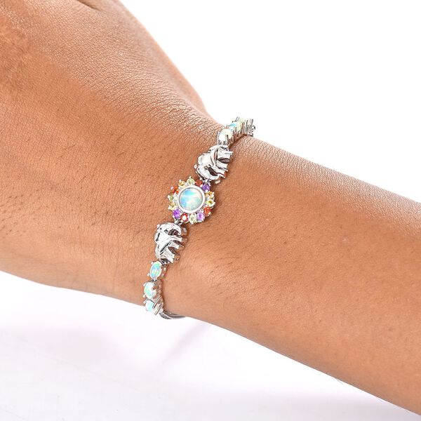 AA Nat&uuml;rliches, &auml;thiopisches Welo Opal und Multi-Edelstein 19cm Armband - 2,29 ct. image number 3