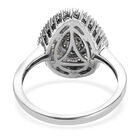 Diamant Ring 925 Silber platiniert (Größe 19.00) ca. 0,50 ct image number 5