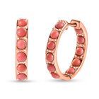 Nat&uuml;rlicher, AA Oregon Pfirsich Opal Ohrringe, 925 Silber Ros&eacute;gold Vermeil, ca. 2.13 ct