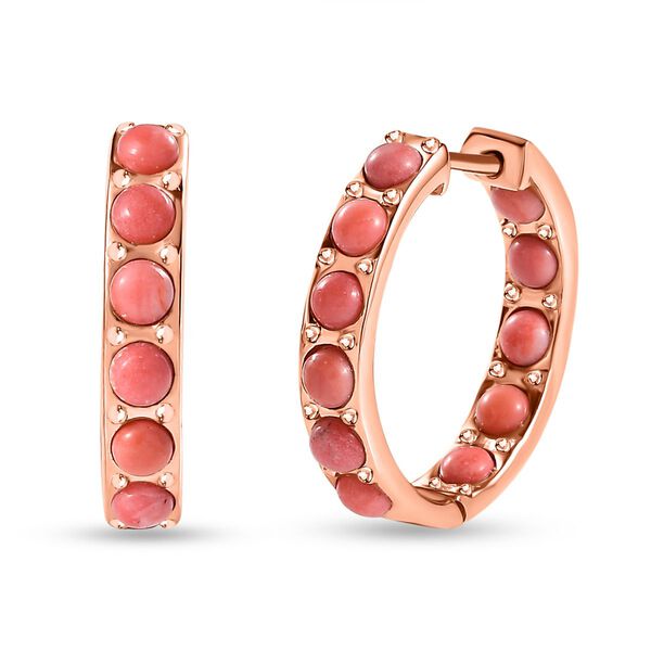 AA Oregon Sunrise Pfirsich Inside-Out-Creolen - 2,13 ct.