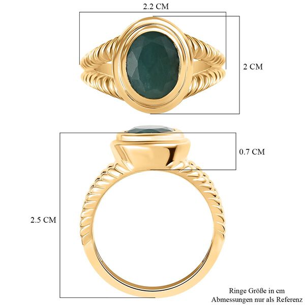 Grandidierit Ring, 925 Silber Gelbgold Vermeil, (Gr&ouml;&szlig;e 17.00) ca. 2.87 ct image number 7