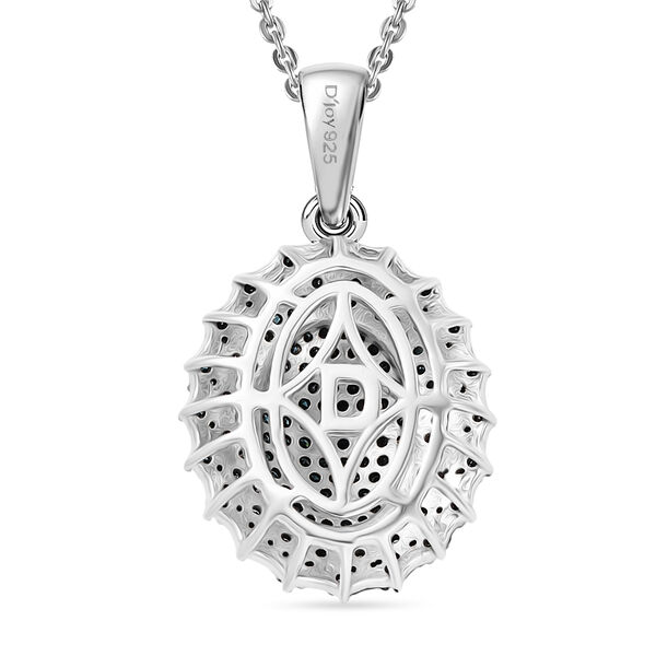 D'Joy blauer Diamant Anh&auml;nger mit 45cm Kette - 1 ct. image number 5