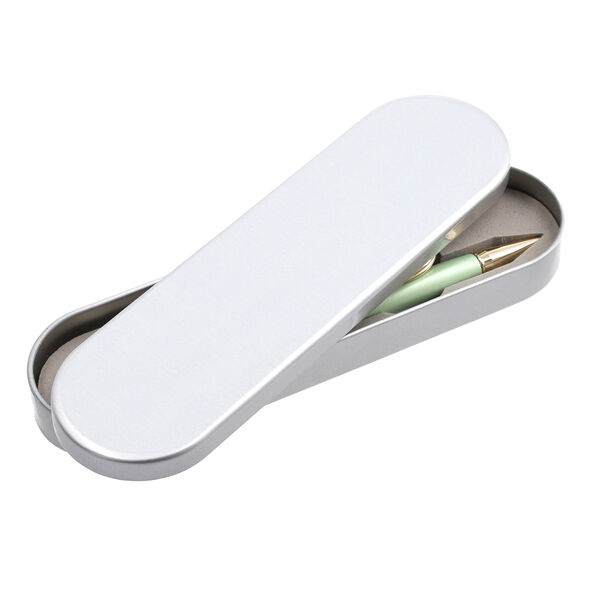 Premium Kollektion - Echter Peridot-Kugelschreiber mit extra Mine und Schl&uuml;sselanh&auml;nger image number 3