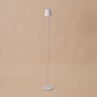 Kabellose RGB Stehlampe Touch-Funktion, 18x118 cm, höhenverstellbar, Farbwechselnde LED Lampe, wiederaufladbar, weiß