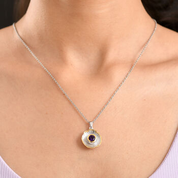 EverTrue afrikanischer Amethyst Anh&auml;nger mit 50cm Kette - 0,70 ct.