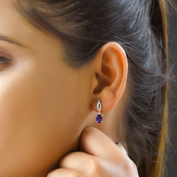 Afrikanische Amethyst Ohrringe, 925 Silber ca. 1,40 ct image number 3