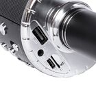 Multifunktions Karaoke Mikrofon und Bluetooth Lautsprecher mit sprachgesteuerten LED - Lichter und Sound - Echo, Schwarz image number 4