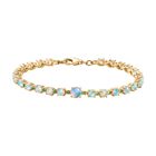 D'Joy AA Natürlicher, äthiopischer Welo Opal Armband ca. 19 cm 925 Silber 750 Gelbgold Vermeil ca. 5.95 ct