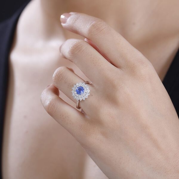 LUXORO zertifiziert und gepr&uuml;ft  AAA Blauer Saphir und Diamant Ring in 585 Wei&szlig;gold - 1,82 ct. image number 2
