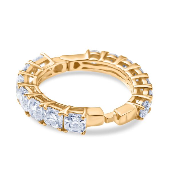 D'Joy Moissanit Ring, 925 Silber 750 Gelbgold Vermeil - 3,51 ct. image number 6