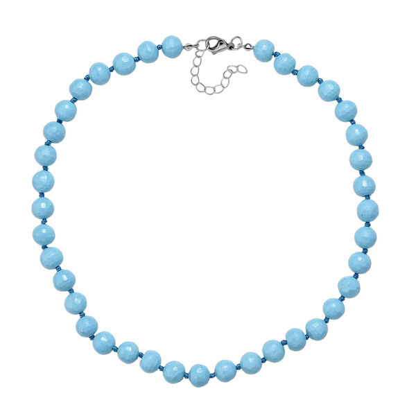 Sleeping Beauty Farbe Muschelkernperle (8-10 mm) Halskette ca. 45 cm + 5 cm Extender, 316L Edelstahl image number 3