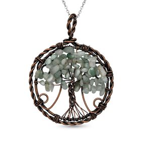 Grüner Aventurin-Anhänger mit 50+5cm Kette - 37,60 ct.