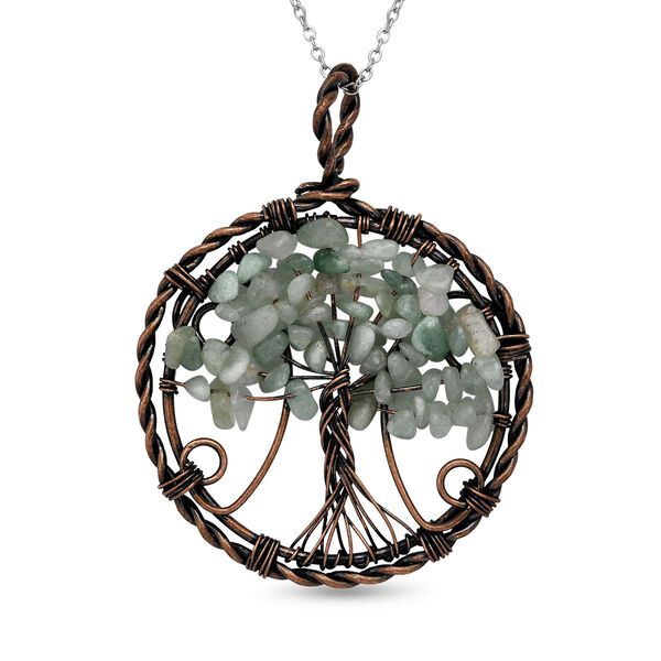 Grüner Aventurin-Anhänger mit 50+5cm Kette - 37,60 ct. image number 0