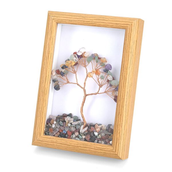 "Gemstone deco frame Material:Gemstone Size:12*17cm Color:Multicolor" image number 4