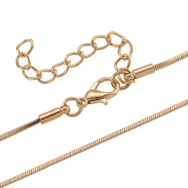 Gelber Kristall, Kunststoff Perle Anh&auml;nger mit Kette ca. 63.5 cm + 5 cm Extender, Legierung emailliert, Legierung Gelb image number 5