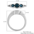 London Blau Topas Ring 925 Silber platiniert  ca. 0,88 ct image number 6