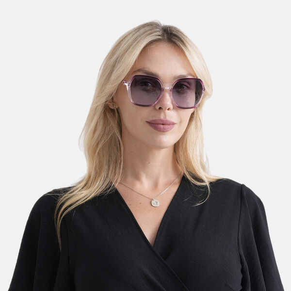 LA MAREY Sonnenbrille UV400 mit polarisierten Gl&auml;sern leichter Rahmen 14,5 x 15 cm Lila image number 1