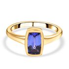 Premium Tansanit Ring, 585 Gold (Größe 20.00) ca. 1,23 ct