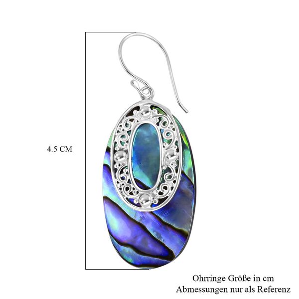 Abalone Muschel Ohrringe 925 Silber ca. 0,01 ct. image number 4