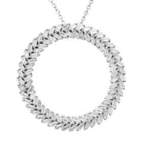 Weißer Diamant-Anhänger mit Kette - 1 ct.
