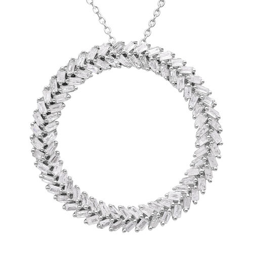 Weißer Diamant-Anhänger mit Kette - 1 ct. image number 0