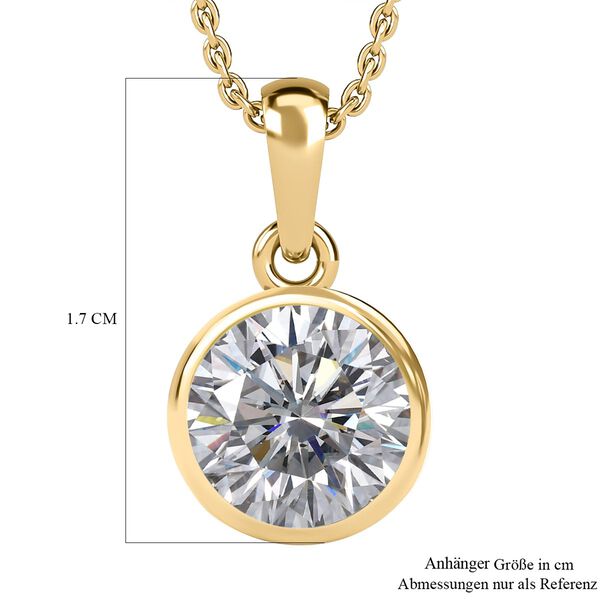 Funkelnde Königin- Moissanit Anhänger mit Kette- 1,77 Ct. image number 6