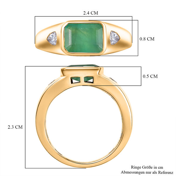 D'Joy Socoto Smaragd und Moissanit Ring - 1,84 ct. image number 7