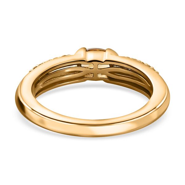 AA nat&uuml;rlicher, goldener Tansanit und Zirkon-Ring - 0,79 ct. image number 6