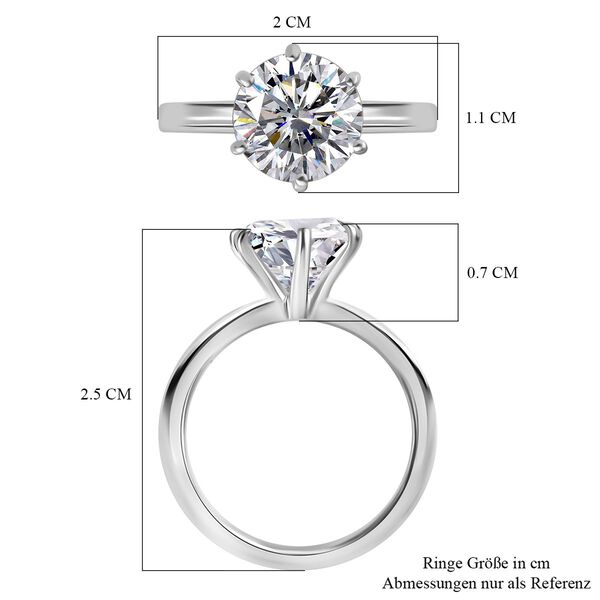 Funkelnde Königin- Moissanit Ring- 2,47 ct. image number 4