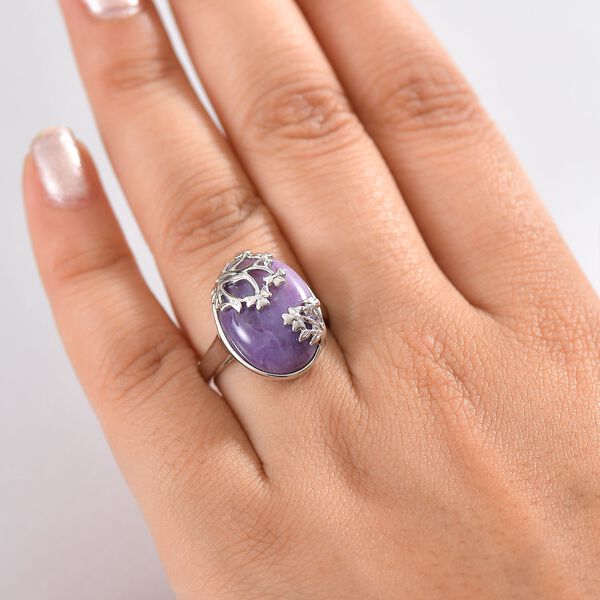 Lila gefärbter Opal Ring Messing (Größe 16.00) ca. 9,40 ct image number 2