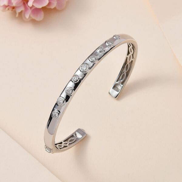 Moissanit Armreif, 19 cm - 1,02 ct. image number 7