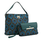 2er-Set, Clutch - 9x15,24 cm und Schultertasche - 30x13,9x24,89 cm, Blaugrün image number 0