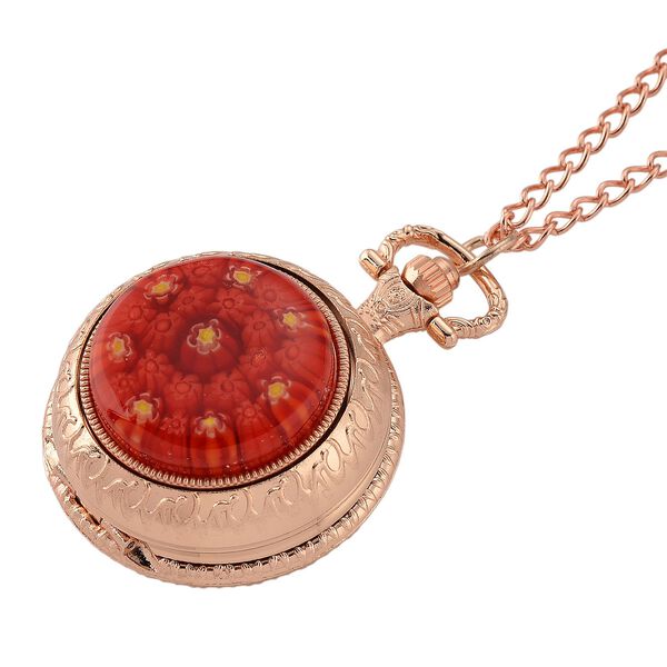 EXKLUSIVES ANGEBOT STRADA SPINNING Uhr rotes Murano-Stil Glas mit Japanisches Uhrwerk 91.4 cm image number 5