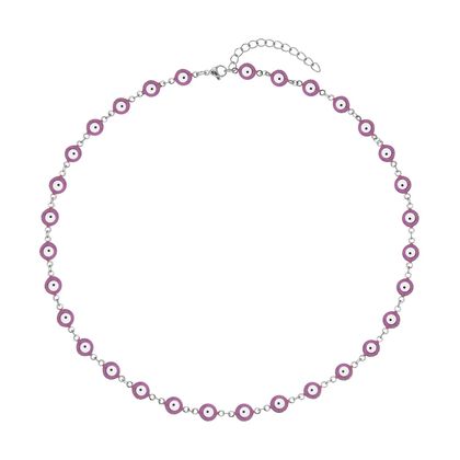 Edelstahl Halskette, ca. 50 cm, emailliert ca. 15,00g