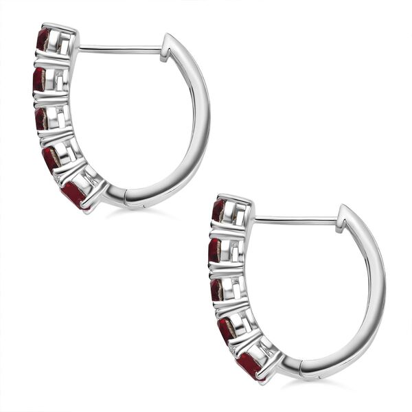 J Francis gefertigt mit SWAROVSKI- Siam Farbe Swarovski Kristall Ohrringe image number 5