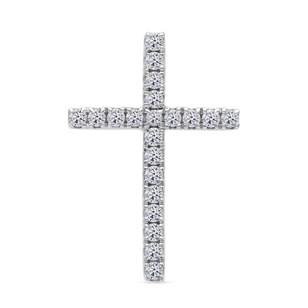 LUXURIANT SI Labor Diamant Anh&auml;nger, 925 Silber platiniert - 0,50 ct.