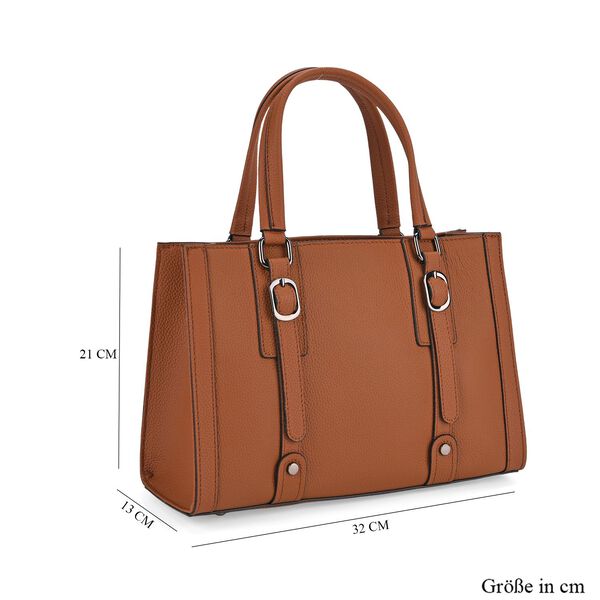 Crossbody Tasche aus 100% echtem Leder, 32x13x21 cm, Braun image number 7