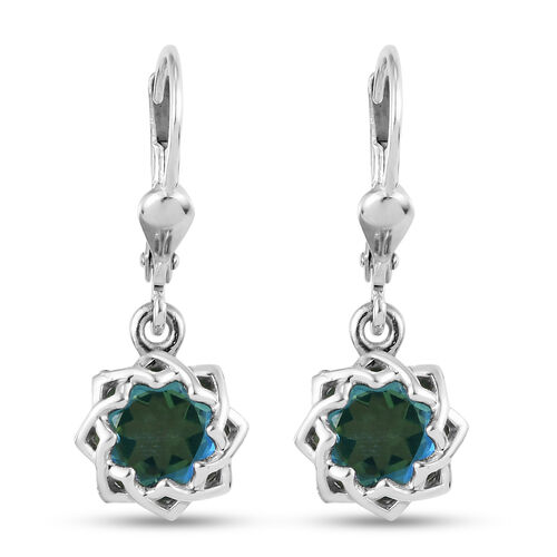 Pfau Triplett Quarz Ohrhänger 925 Silber platiniert ca. 2,72 ct  image number 0