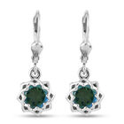 Pfau Triplette Quarz-Ohrringe, 925 Silber platiniert ca. 2.72 ct